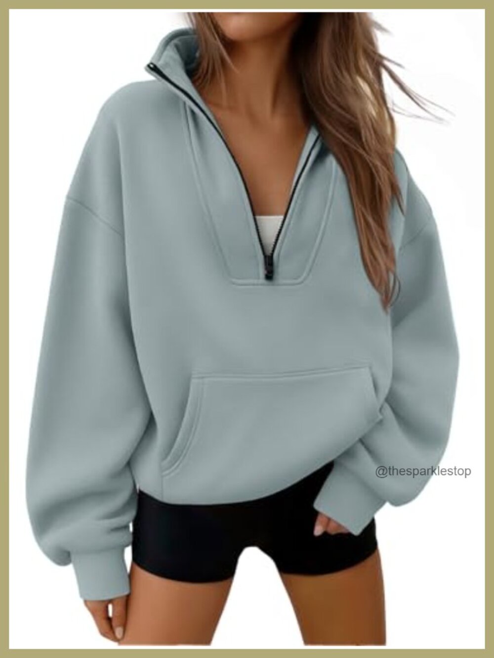 Quarter Half Zip Pullover Sweatshirt Hoodie Workout Casual